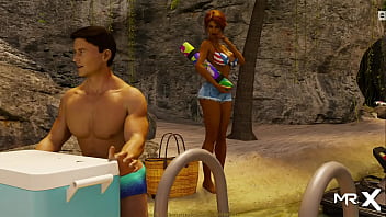 Сексуальная русская шлюха-домохозяйка сделала минет на солнечном пляже член любимого возлюбленного